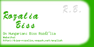 rozalia biss business card